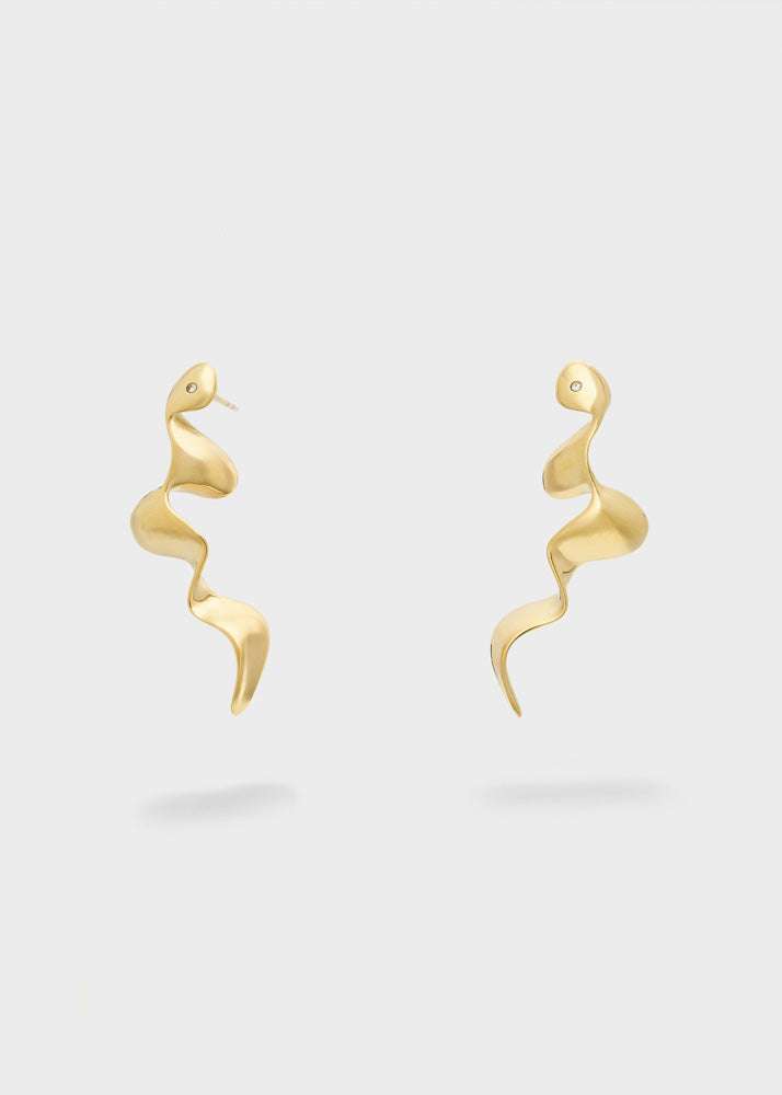 ORECCHINI WAVES PENDENTI ORO NALÍ