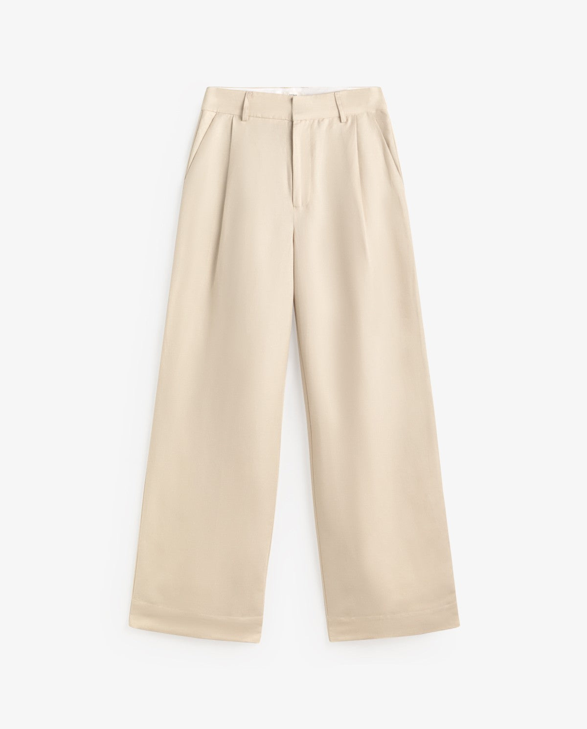PANTALONE PALAZZO MISTO LINO ECRU YERSE