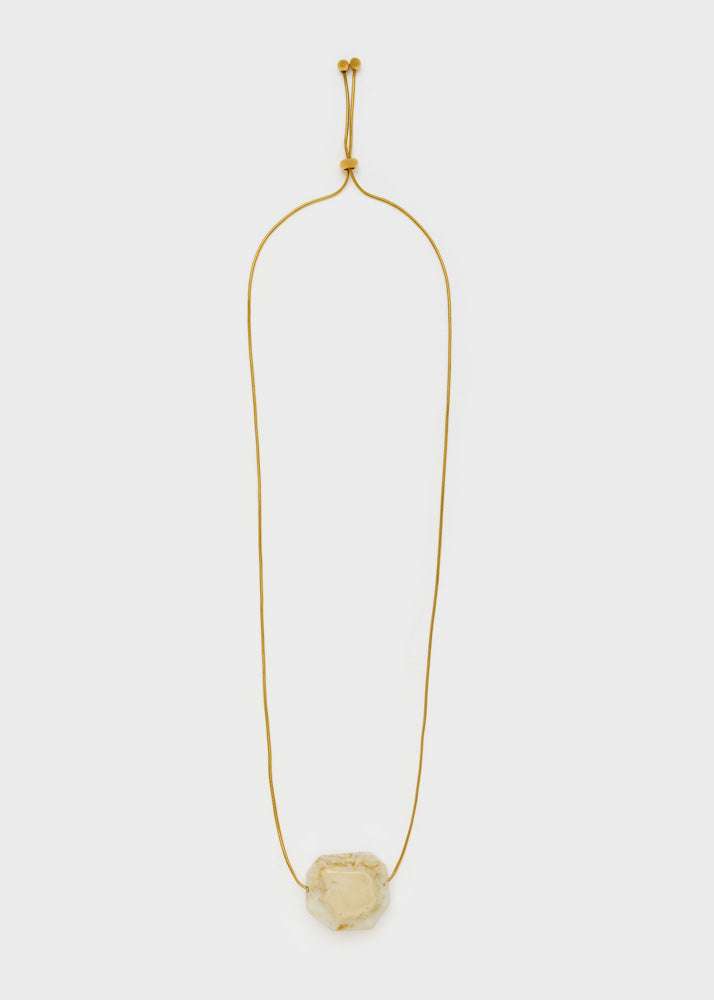 COLLANA REGOLABILE CON ELEMENTO RESINA ORO NALÍ