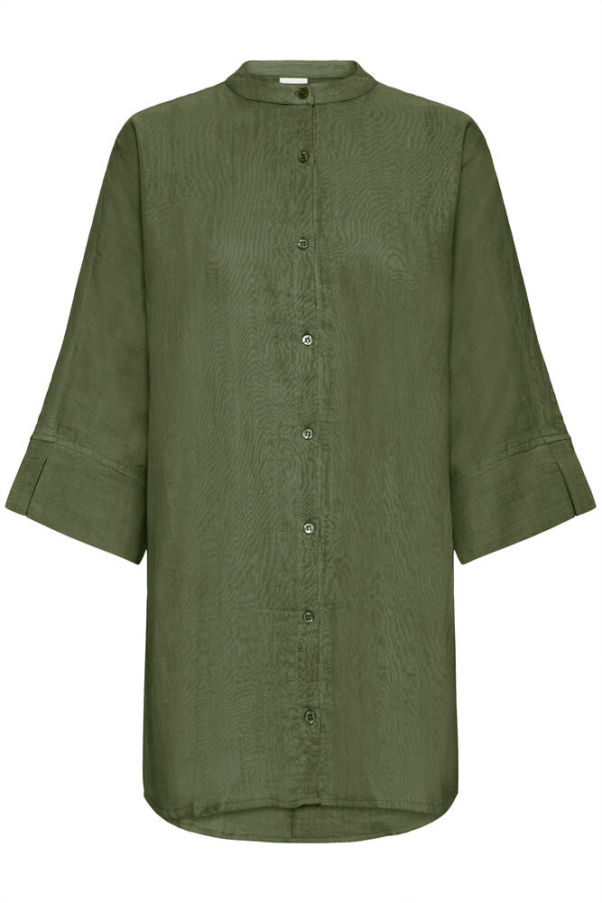 CAMICIA IAFOXA MANICA 3/4 Grape Leaf - Green ICHI