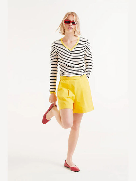 MAGLIA SCOLLO A V RIGA NERA COMPANIA FANTASTICA