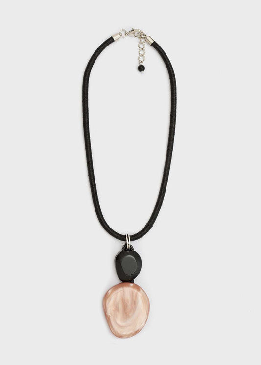 COLLANA ROPE PENDENTE RESINA SHINY BEIGE NALÍ