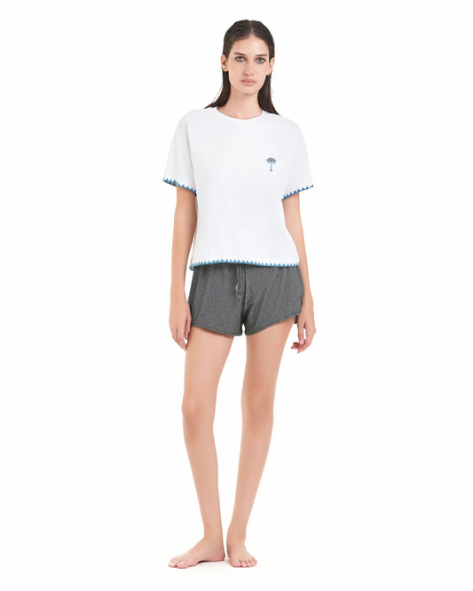 T-shirt punto crochet COTEAZUR