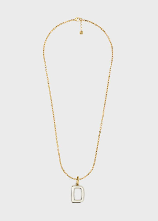 COLLANA LETTERING SMALL D ORO/ARGENTO NALÌ