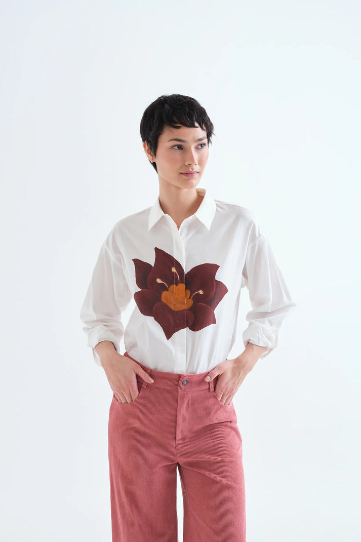 CAMICIA 100% COTONE CON STAMPA FLOR RIVERA 63C/11046 COMPANIA FANTASTICA