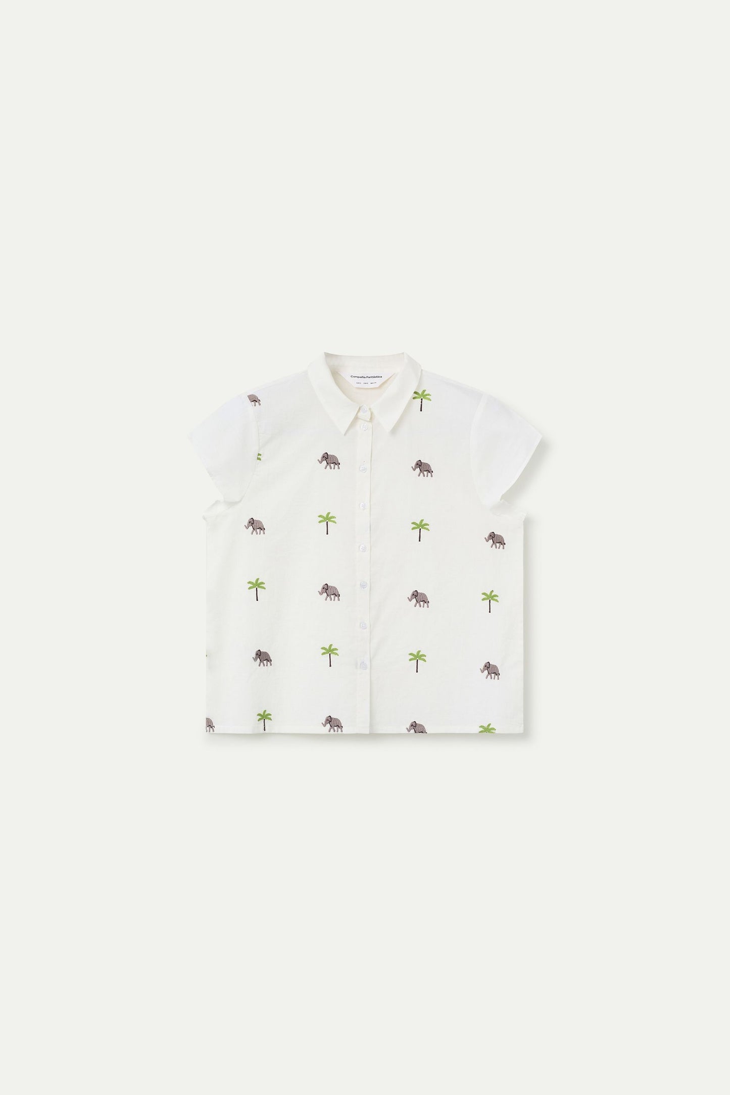 CAMICIA STAMPA PALMA E ELEFANTE COMPANIA FANTASTICA