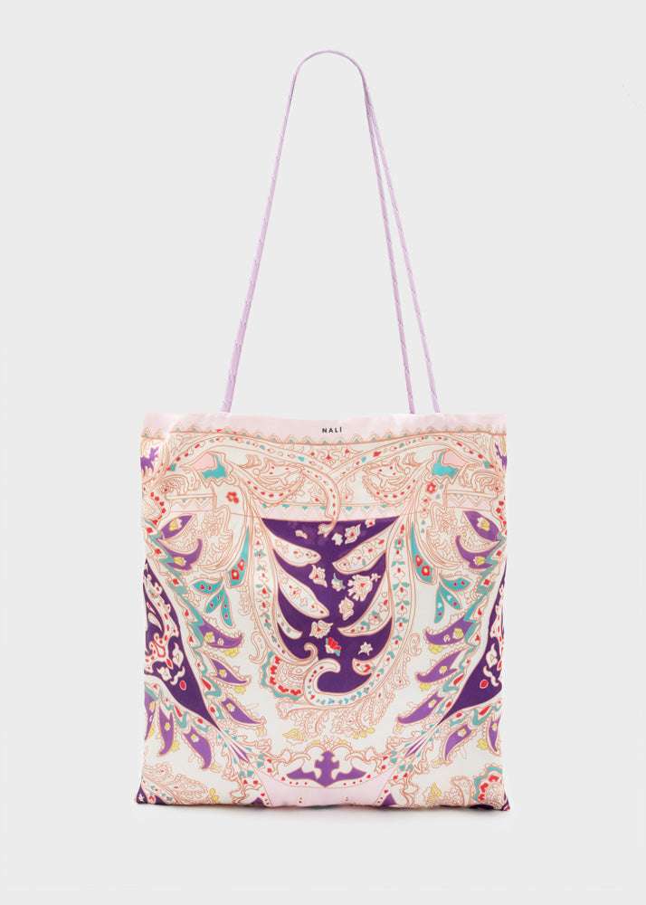 BORSA ANNA BANDANA STAMPA FLOREALE ROSA NALÌ