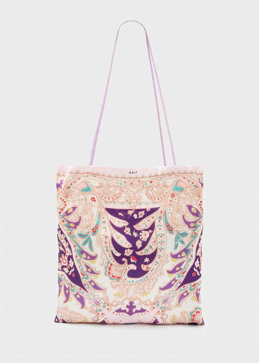 BORSA ANNA BANDANA STAMPA FLOREALE ROSA NALÌ