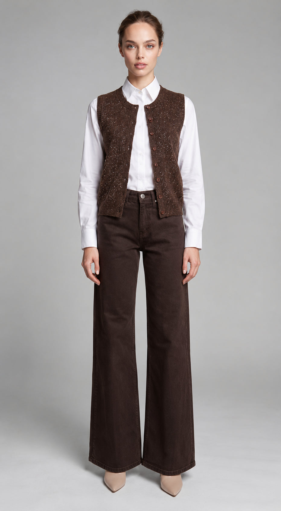 GILET IN MAGLIA  LUREX CROCHÈ