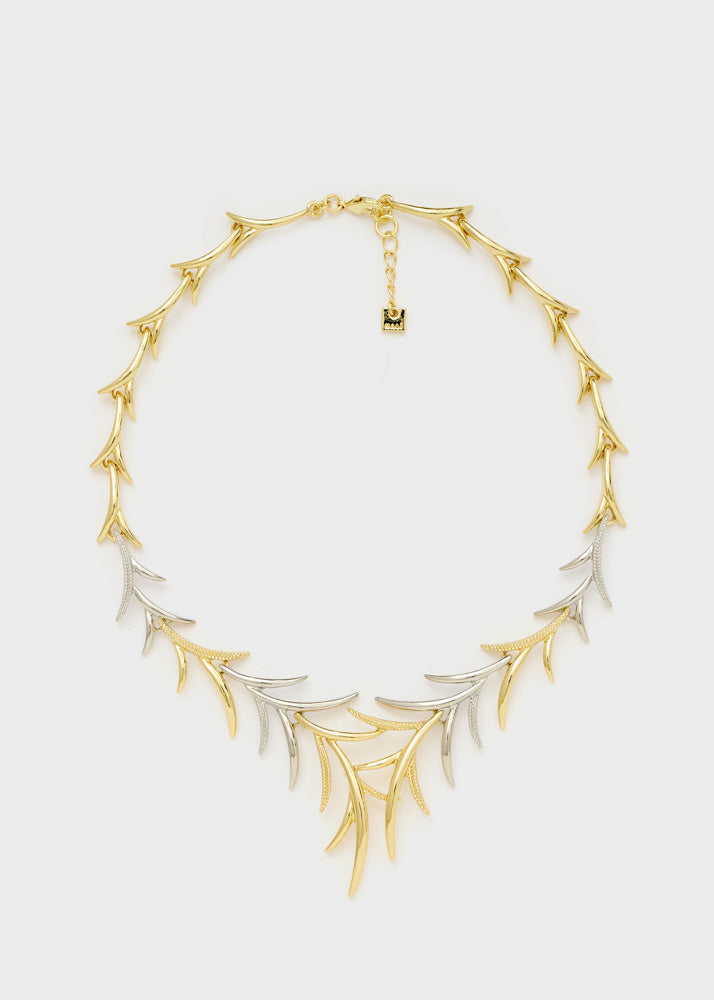 COLLANA TWIG GIROCOLLO ARGENTO/ORO NALÍ