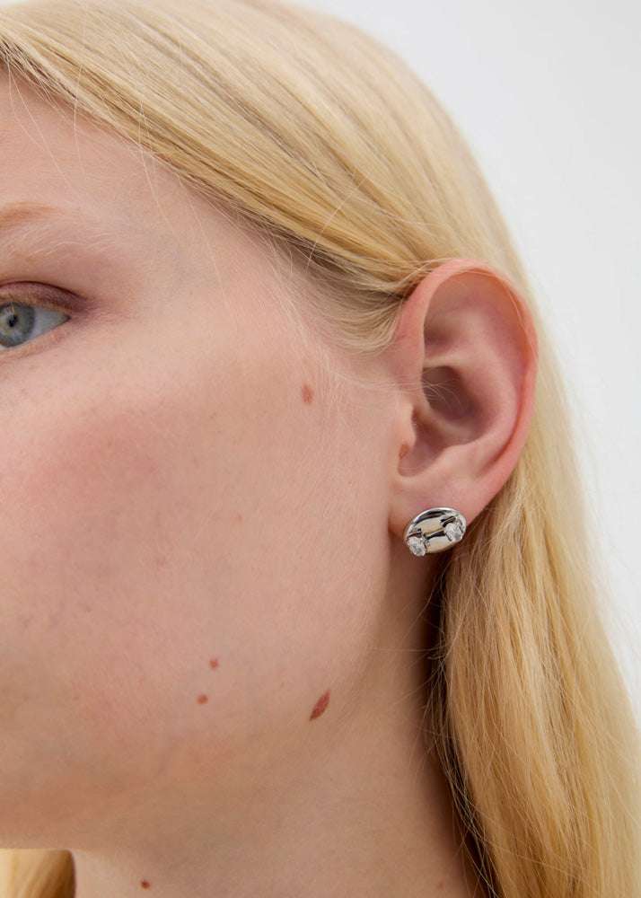 ORECCHINI BUTTONS A LOBO CON PIETRE ARGENTO NALÍ