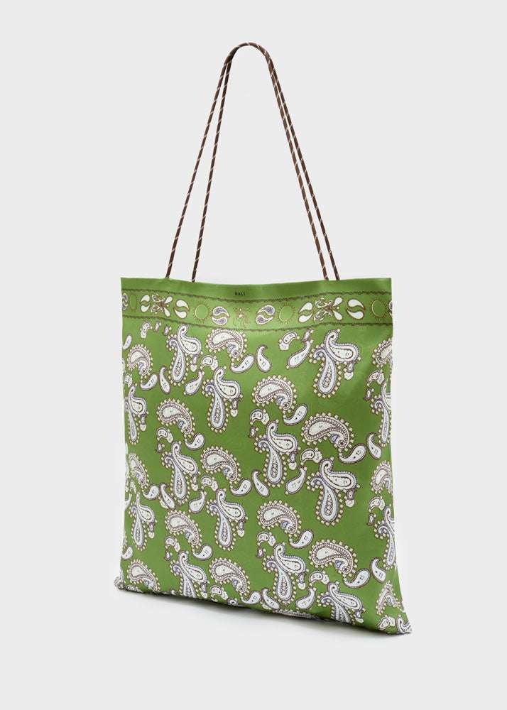 BORSA PEONY BANDANA STAMPA PAISLEY VERDE NALÌ
