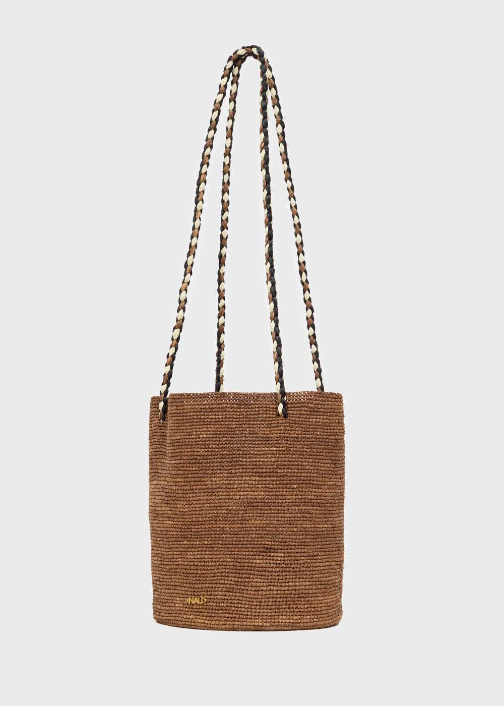 BORSA RHAMA MEDIUM IN RAFIA MARRONE NALÌ