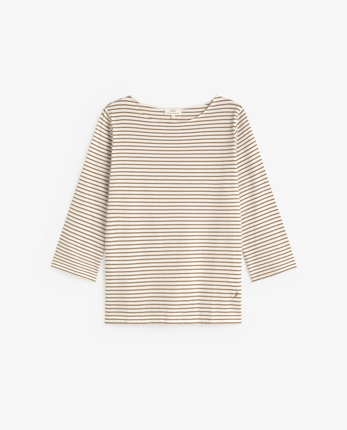 T-SHIRT BASIC A RIGHE BARCA VERDE YERSE
