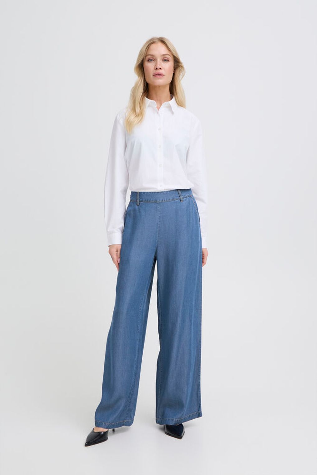 PANTALONI WIDE-LEG LYOCELL  BYKOSMO B.YUONG