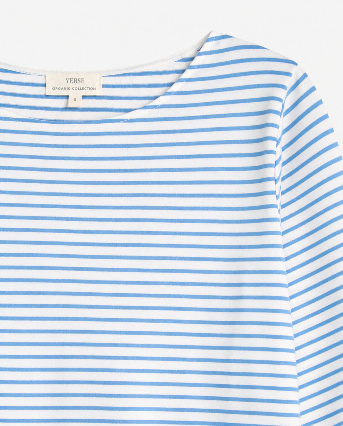 T-SHIRT BASIC A RIGHE BARCA AZZURRA YERSE