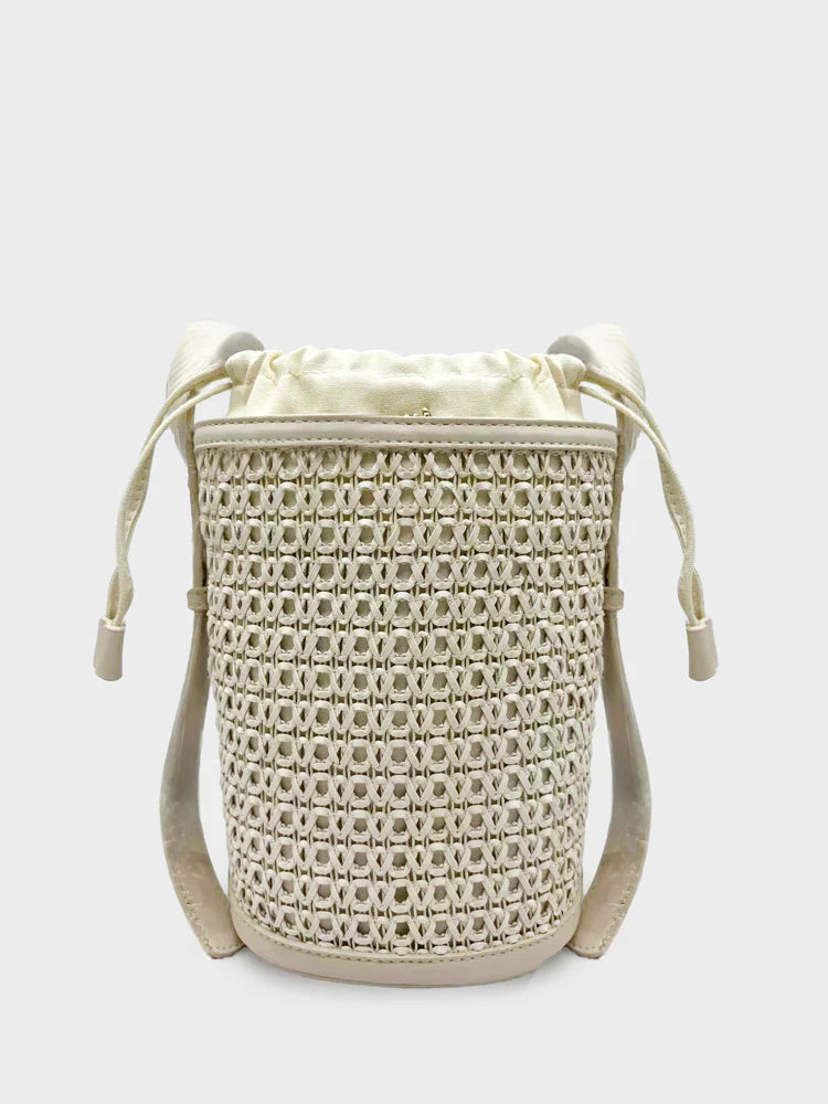 BORSA BILBAO SECCHIELLO INTRECCIATO BIANCO NALÌ