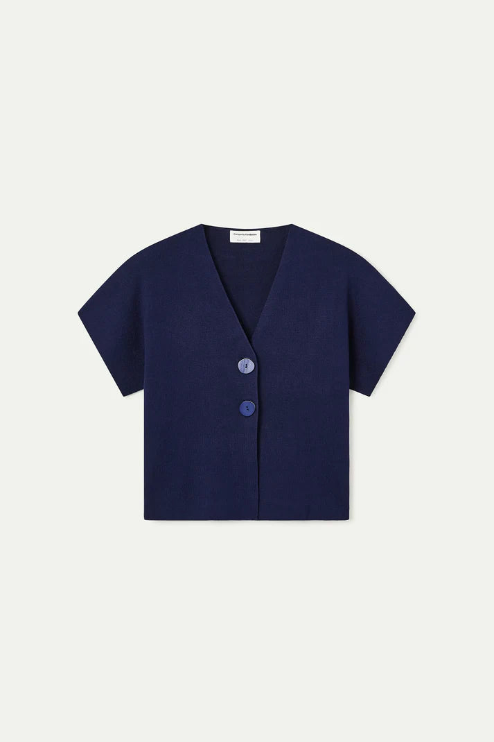 CARDIGAN MEZZA MANICA BLU COMPANIA FANTASTICA