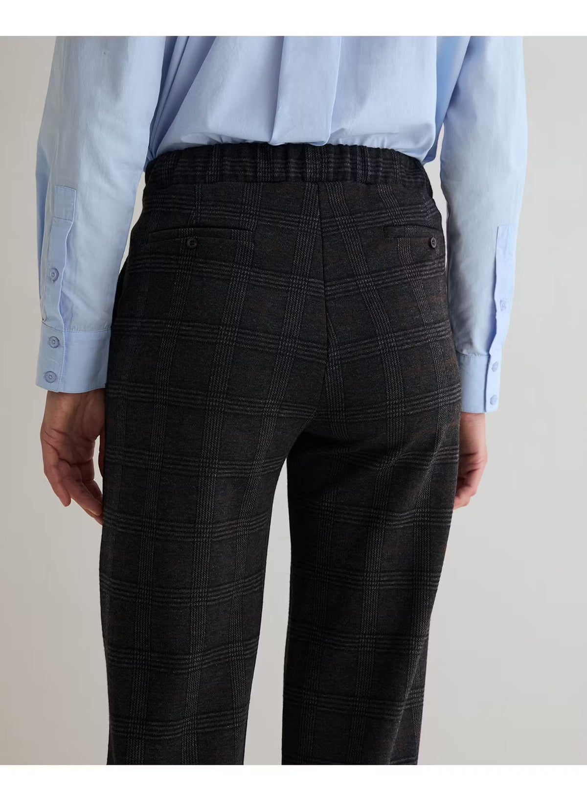 PANTALONI JACQUARD CHECKS ANTRACITE 45382-436 YERSE