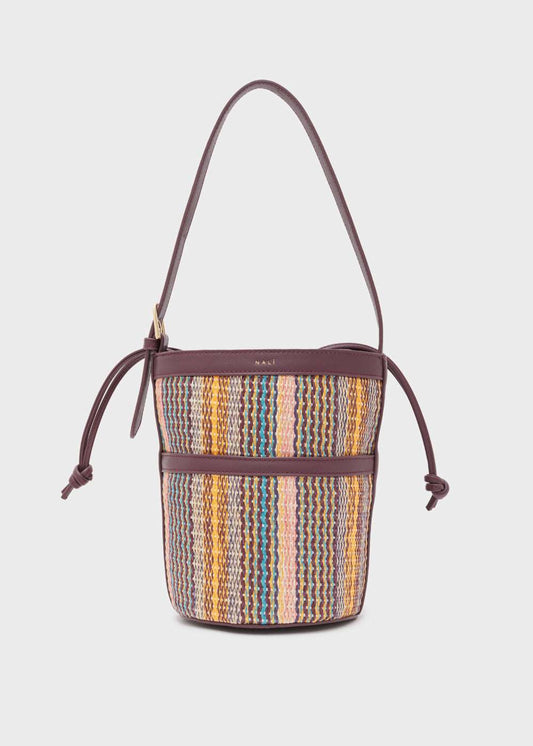 BORSA ROMY PAGLIA BEIGE E BLU NALÌ