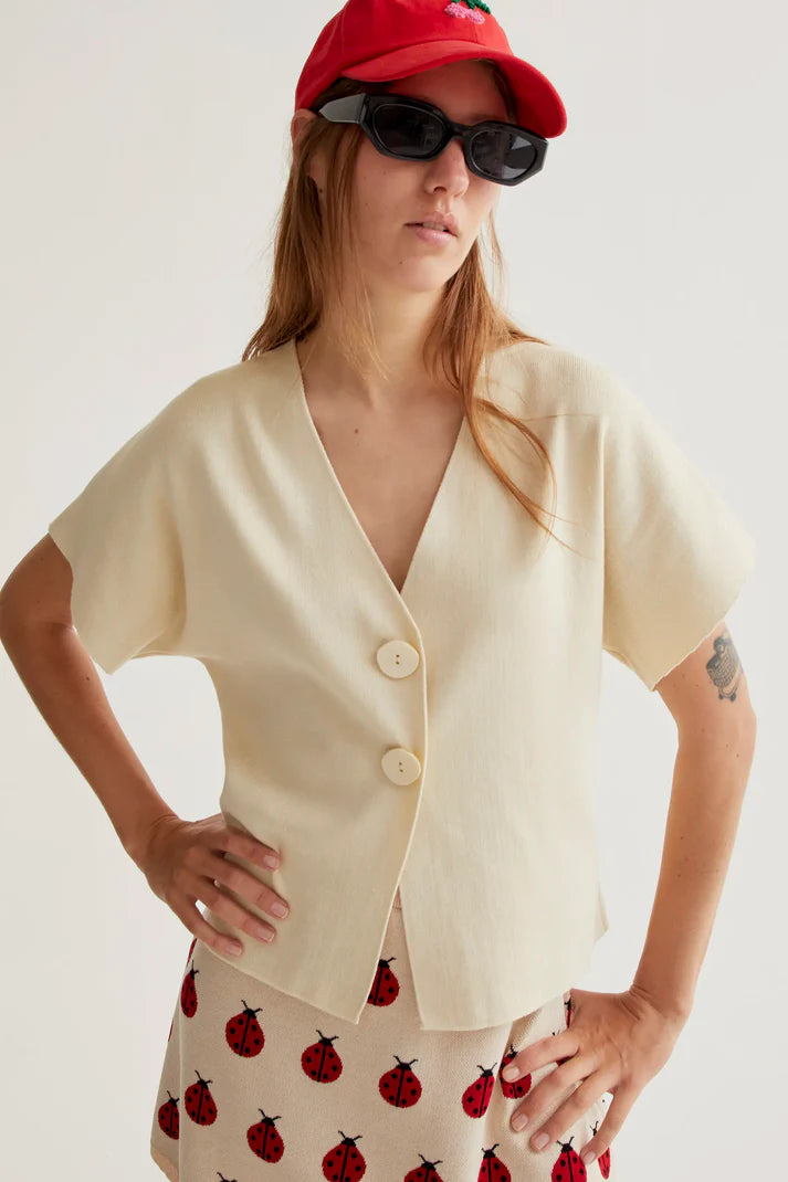 CARDIGAN MEZZA MANICA BEIGE COMPANIA FANTASTICA
