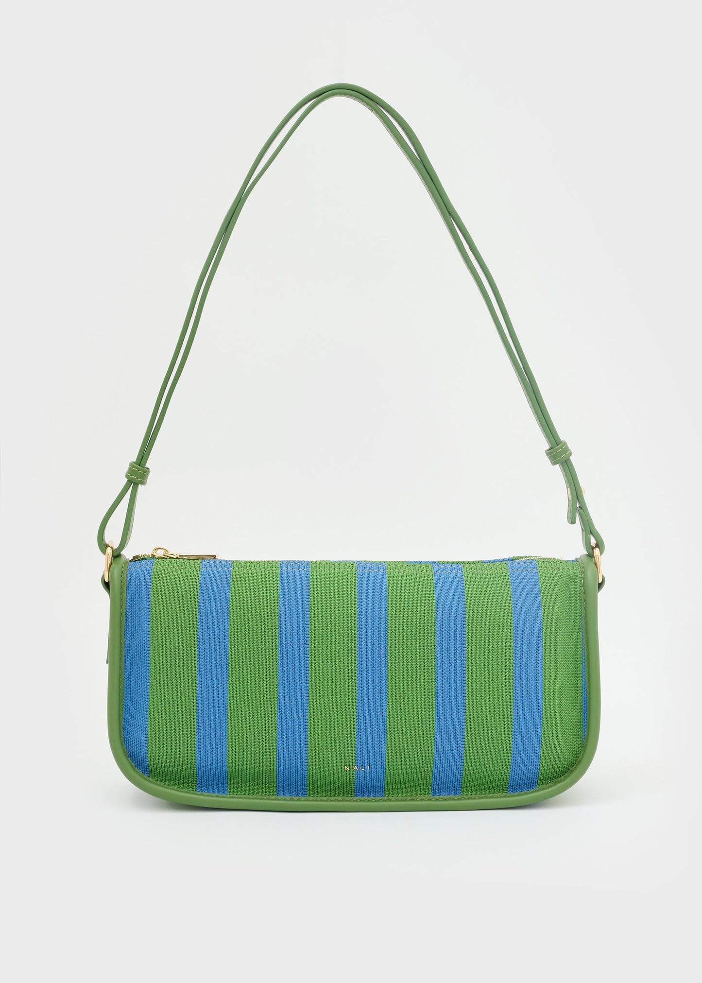 BORSA TEXAS A SPALLA RIGHE BLU/VERDE NALÌ