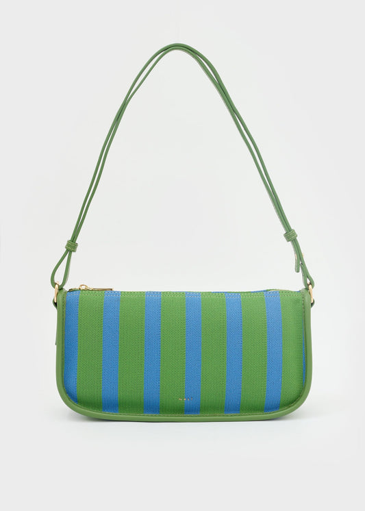 BORSA TEXAS A SPALLA RIGHE BLU/VERDE NALÌ