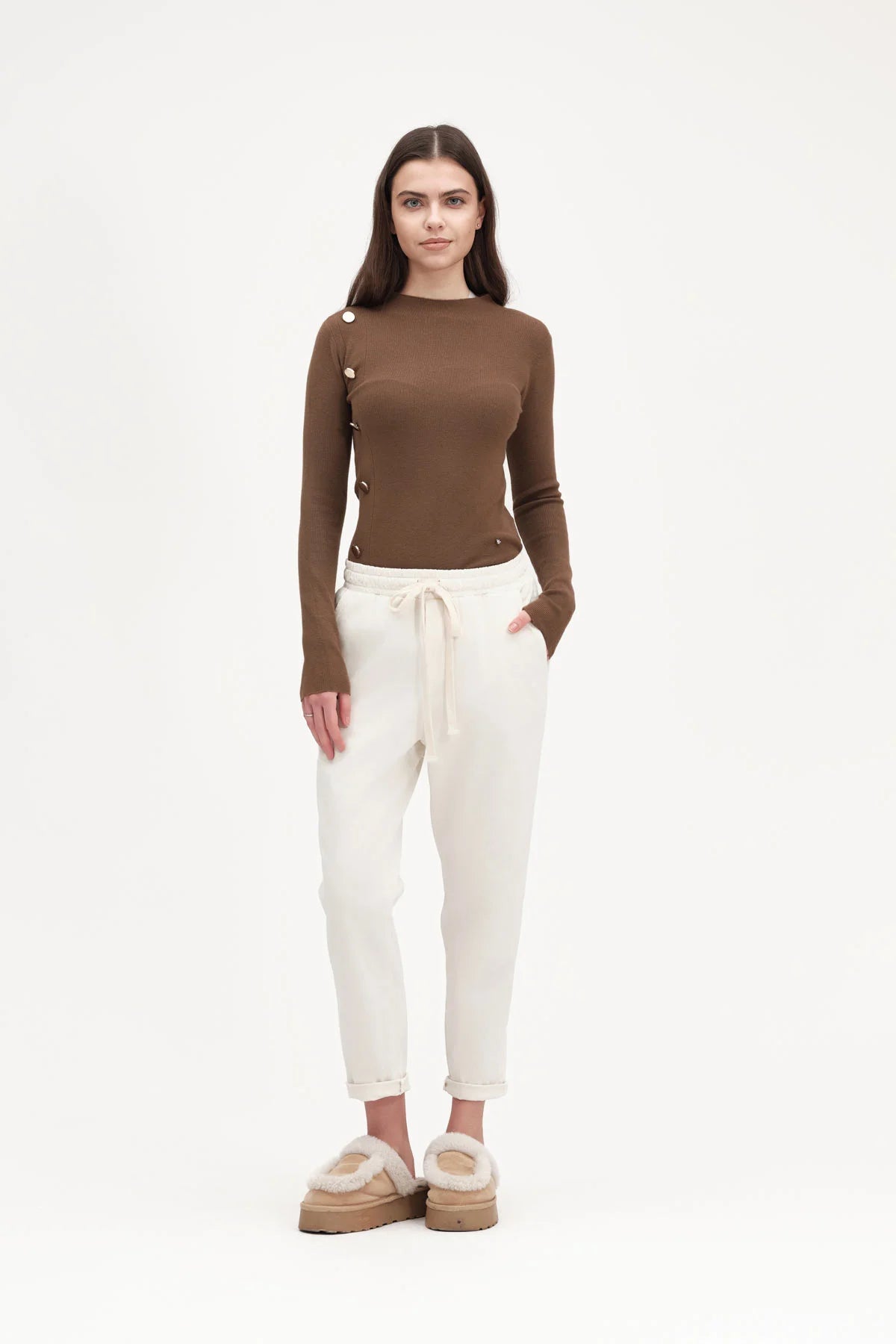 PANTALONI CON COULISSE WHITE WISE