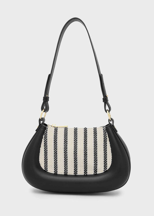 BORSA TAURUS NERO E BEIGE NALÌ