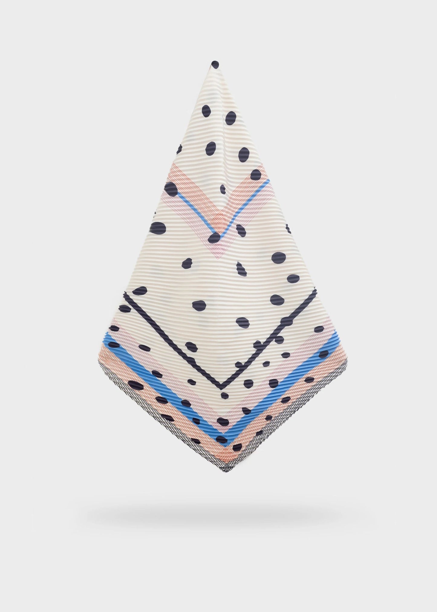 FOULARD A POIS AMPIO PLISSE' BIANCO NALÍ