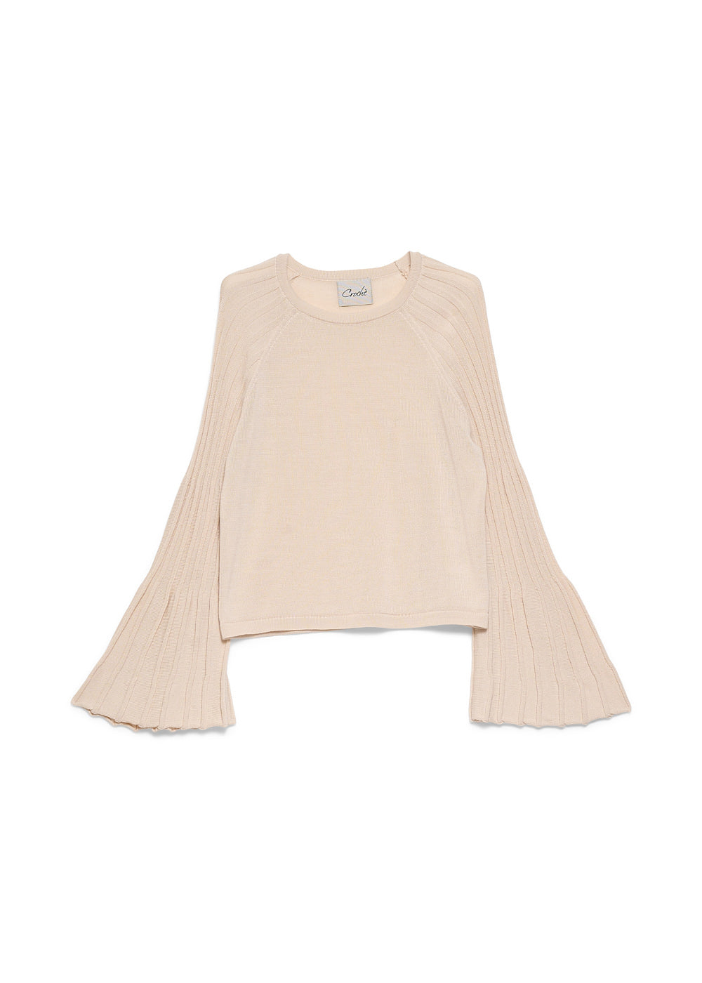 MAGLAI MANICA SVASATA A COSTE CROCHÈ