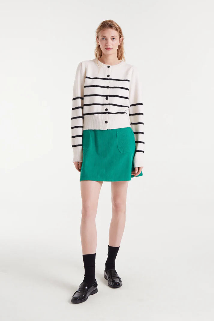 CARDIGAN RIGHE BIANCO NERO  COMPANIA FANTATICA