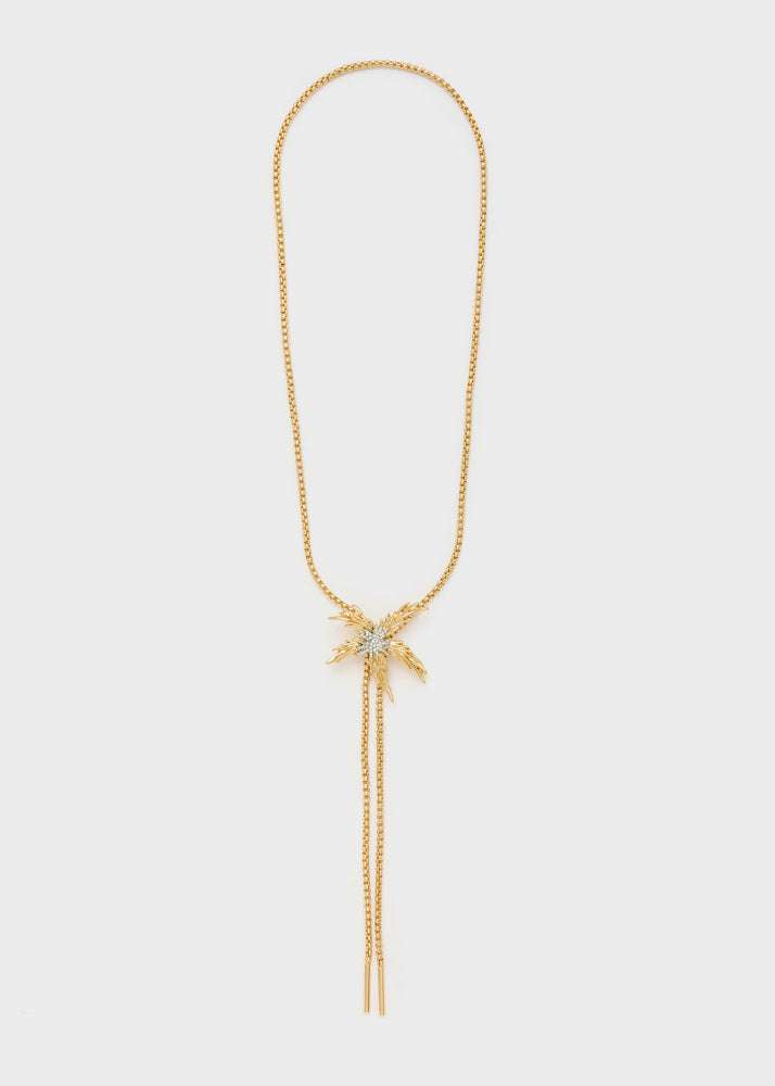COLLANA REGOLABILE FIORE CON PIETRE ORO NALÍ