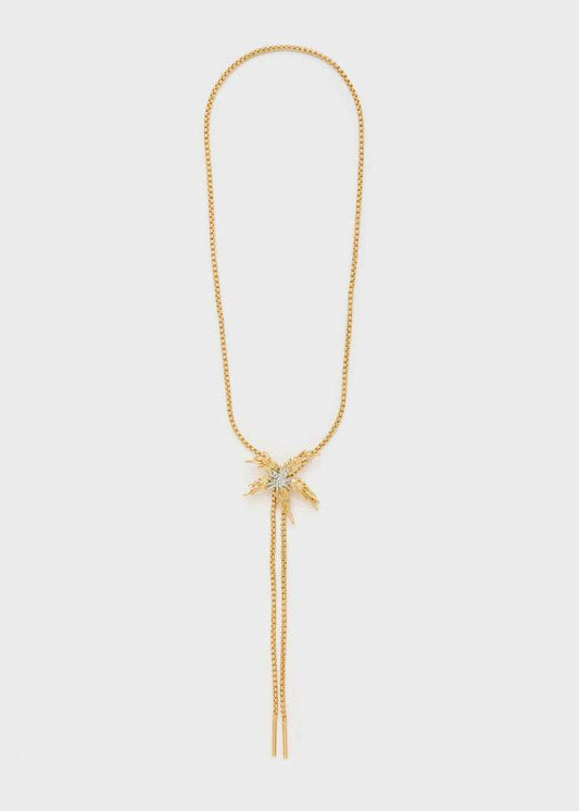 COLLANA REGOLABILE FIORE CON PIETRE ORO NALÍ