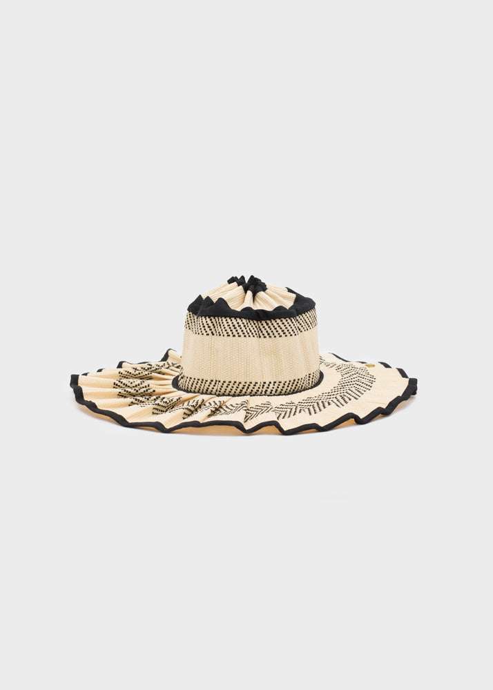 CAPPELLO JING PLISSE' + DUSTBAG NERO NALÌ