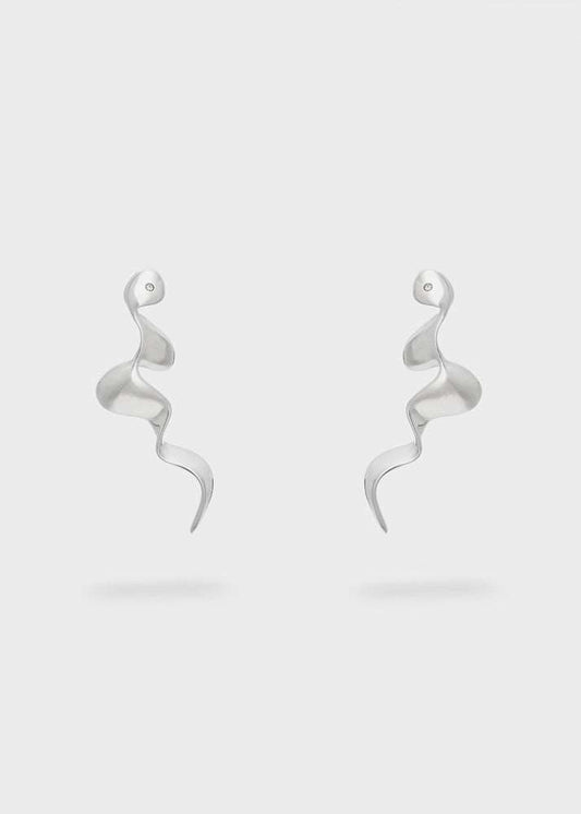 ORECCHINI WAVES PENDENTI ARGENTO NALÍ