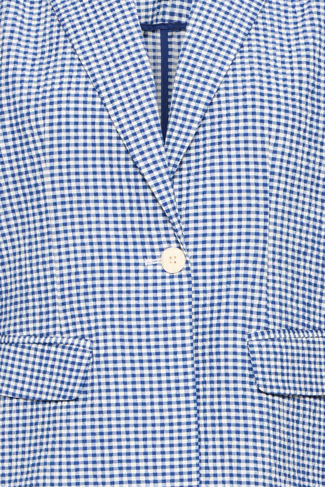 Blazer IHJILMA SODALITE BLUE/WHITE CHECK ICHI