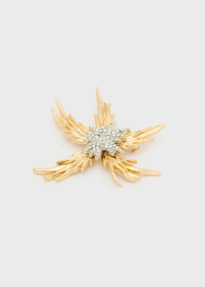SPILLA FIORE CON PIETRE ORO NALÍ