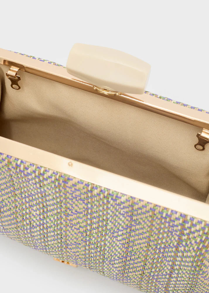 CLUTCH JULIA IN TESSUTO VIOLA NALÌ