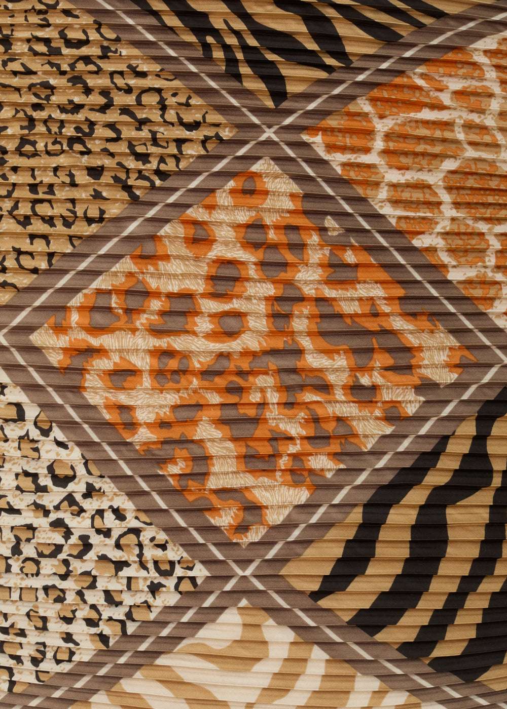 FOULARD ANIMALIER MIX PLISSE MARRONE NALÍ