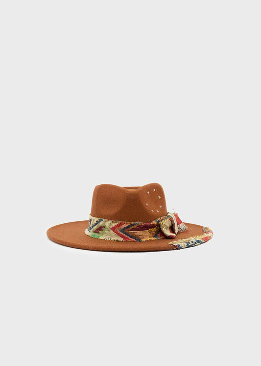 CAPPELLO JANE FALDA LARGA NASTRO MARRONE NALÍ