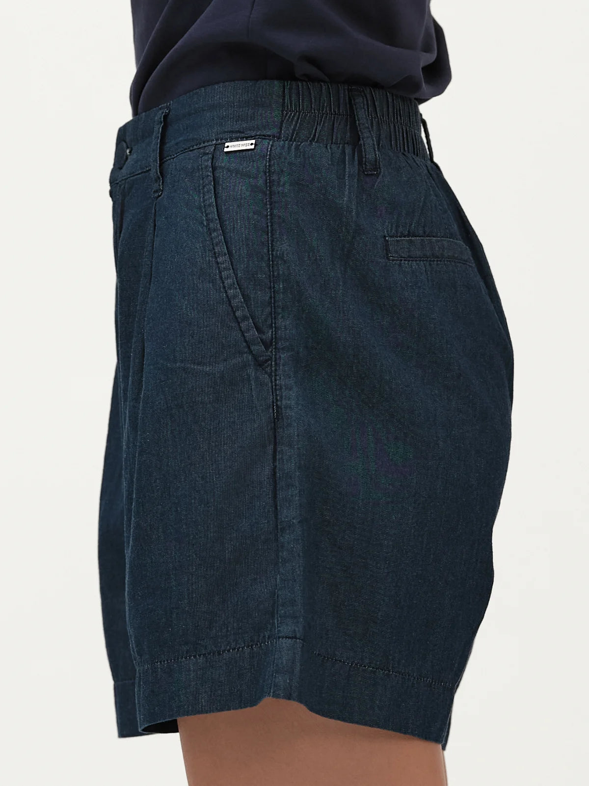 SHORTS IN CHAMBRAY WHITE WISE
