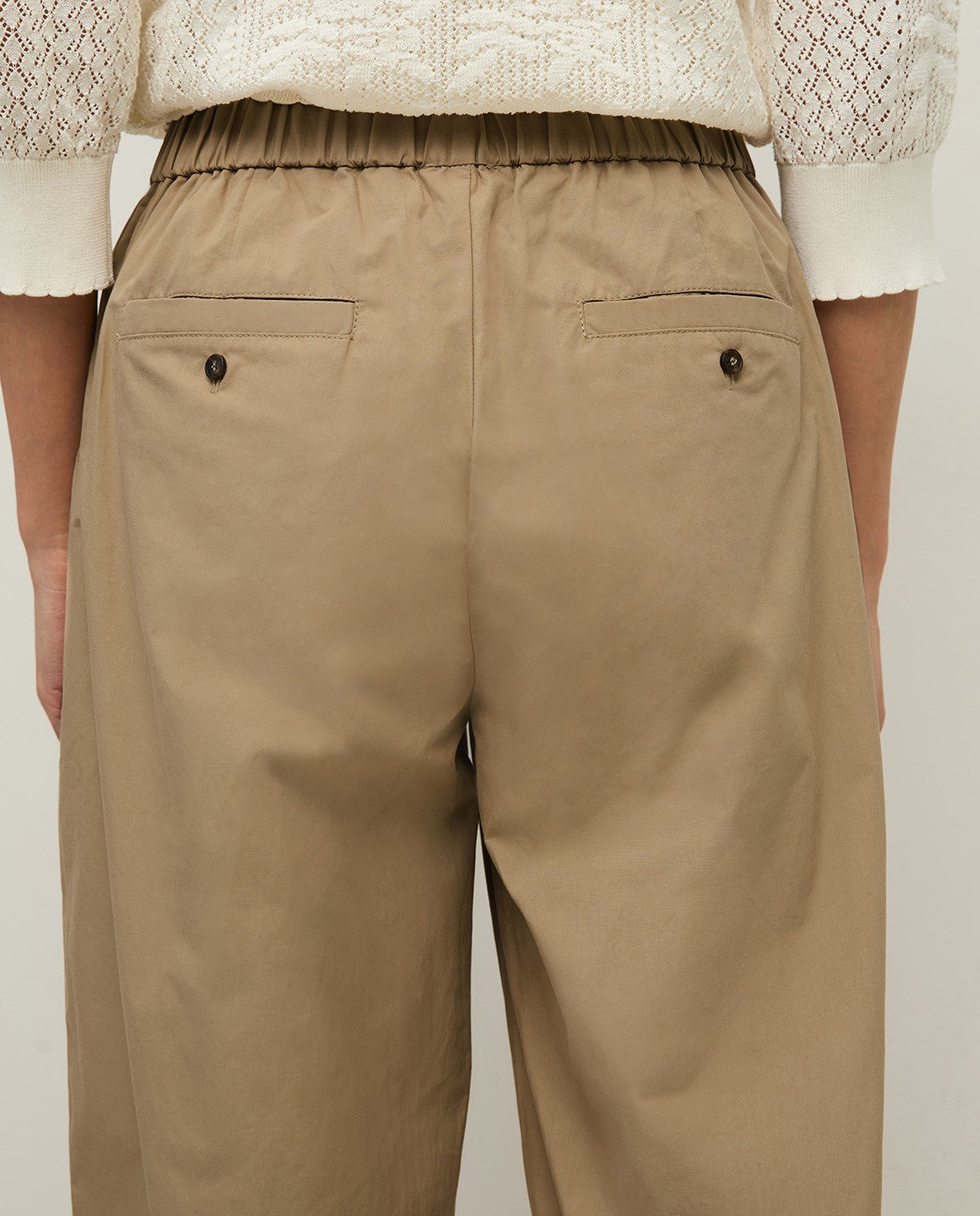 PANTALONI DRITTI IN POPELINE COLONIALE YERSE