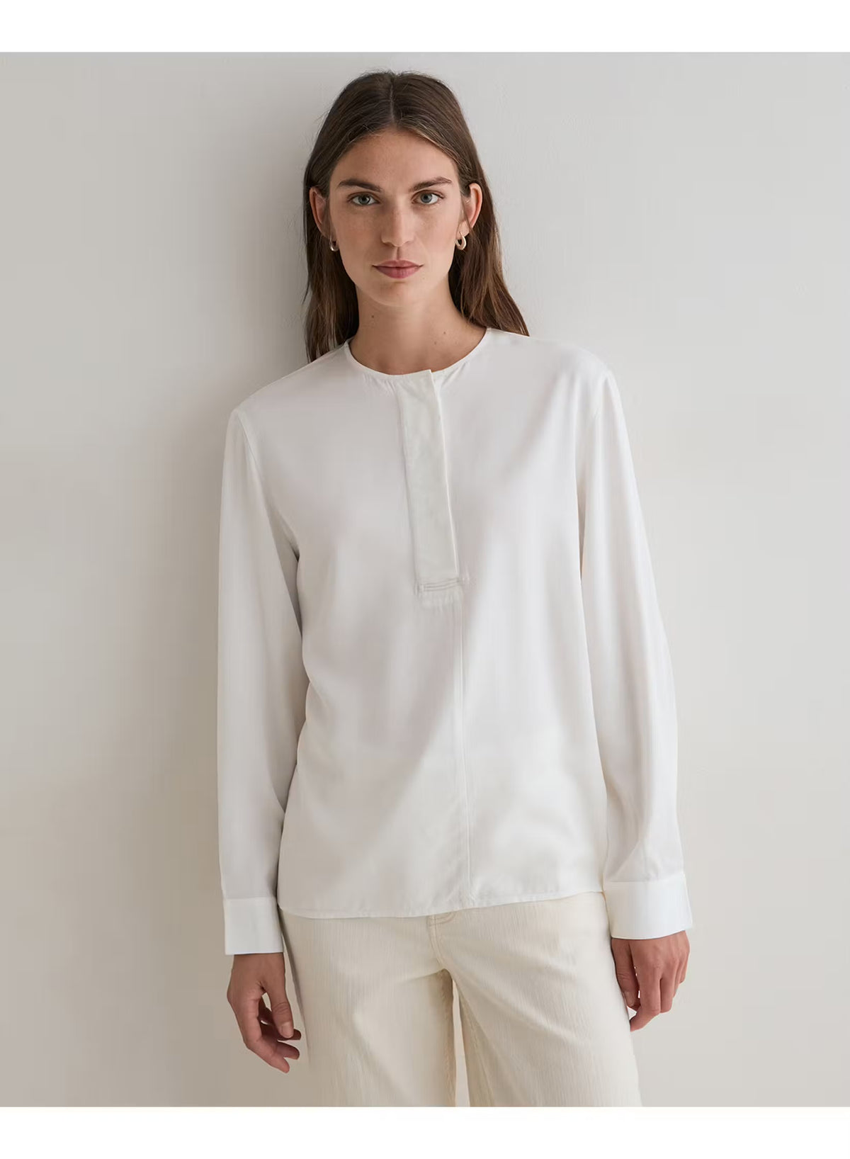 CAMICIA COLLO COREANA MINIMAL CHIC BIANCA 45160-2 YERSE