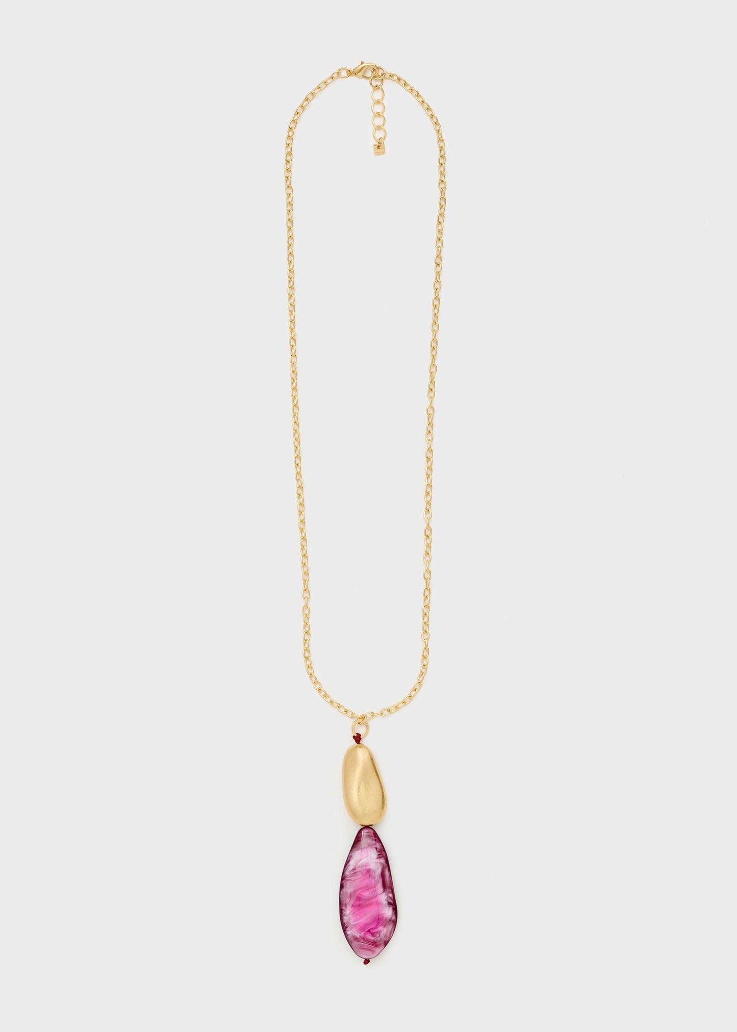COLLANA OCEAN DOPPIO PENDENTE ORO/ROSA NALÍ