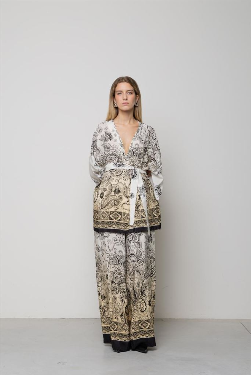 KIMONO IN HABOTAY CON STAMPA CACHEMIRE DEGRADE’ KAOS