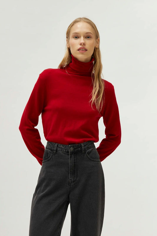 MAGLIA DOLCEVITA ROSSA COMPANIA FANTASTICA