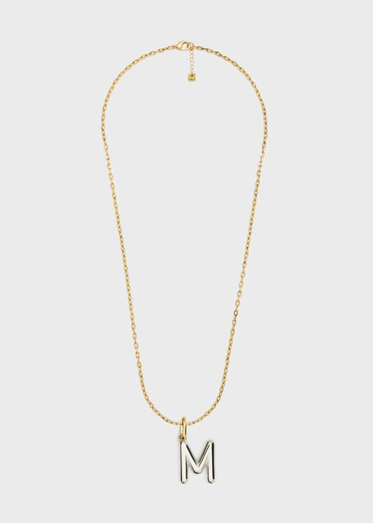 COLLANA LETTERING SMALL M ORO/ARGENTO NALÌ