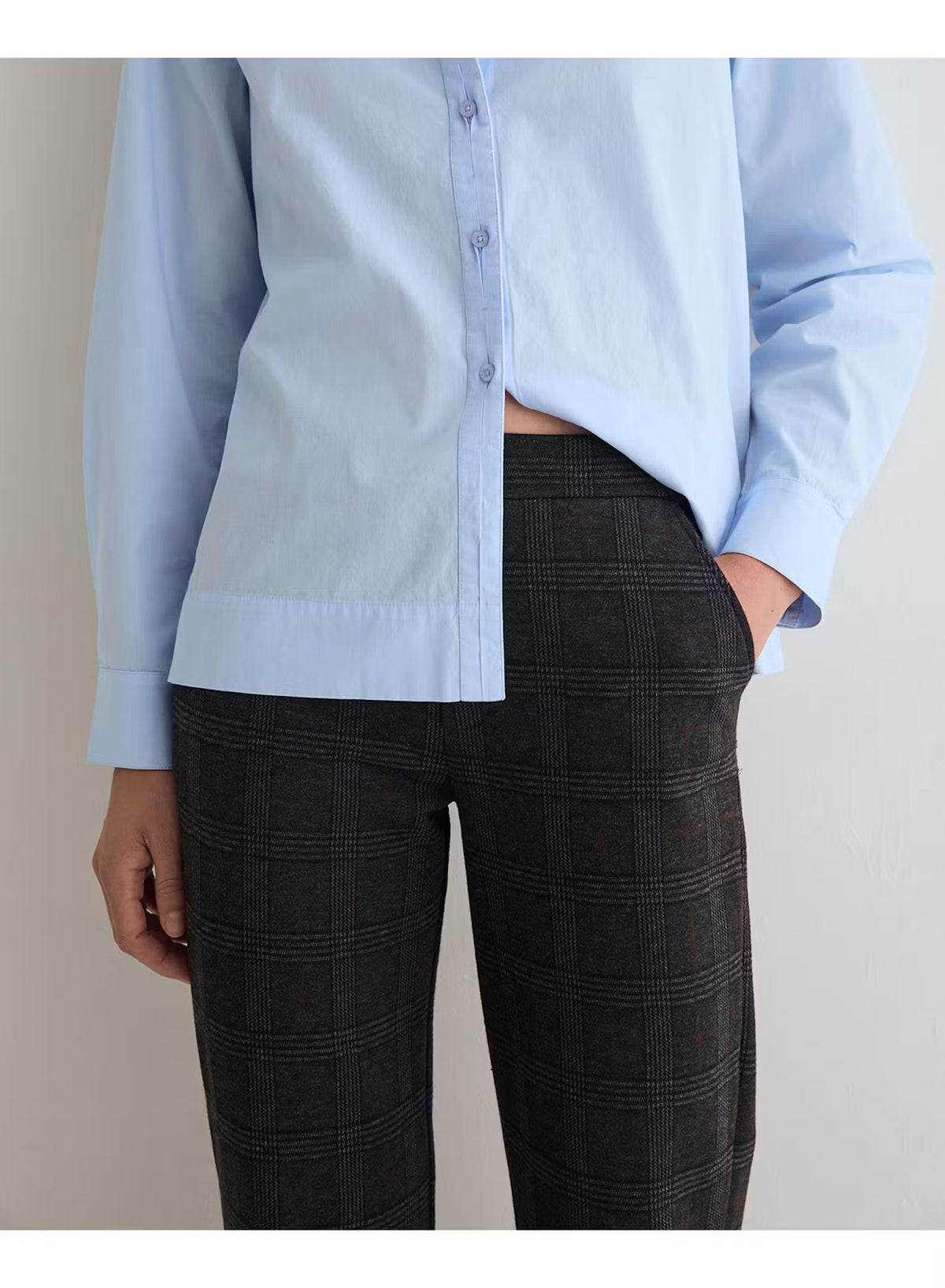 PANTALONI JACQUARD CHECKS ANTRACITE 45382-436 YERSE