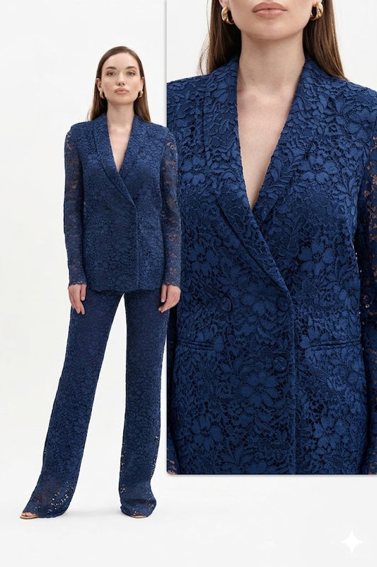 GIACCA DOPPIOPETTO IN PIZZO WHITE WISE